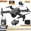 Drone E88 4K Wi-Fi FPV Dobrável com Câmera HD e Altitude Segura