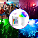 Lâmpada inteligente com controle remoto de 24 teclas, luz ambiente, 16 cores, lâmpada RGB, LED multicolorida, E27, 220 V, iluminação doméstica regulável