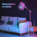 Lâmpada inteligente com controle remoto de 24 teclas, luz ambiente, 16 cores, lâmpada RGB, LED multicolorida, E27, 220 V, iluminação doméstica regulável