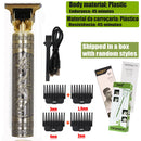Máquina Profissional Dragão Acabamento Sem Fio Cabelo Barba Pezinho Personalizada Com Limitador de Lamina Ajustável Recarregável 4 Pentes Óleo Escovinha Kit Conjunto Aparador Acabamento