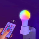 Lâmpada inteligente com controle remoto de 24 teclas, luz ambiente, 16 cores, lâmpada RGB, LED multicolorida, E27, 220 V, iluminação doméstica regulável