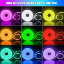 Fita LED Neon RGB – 1/2/3/5 Metros | IP65 à Prova d’Água | Controle Remoto via App Tuya | USB | Flexível para Decoração Residencial