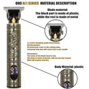 Máquina Profissional Dragão Acabamento Sem Fio Cabelo Barba Pezinho Personalizada Com Limitador de Lamina Ajustável Recarregável 4 Pentes Óleo Escovinha Kit Conjunto Aparador Acabamento