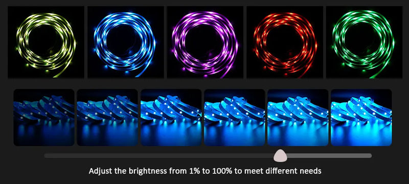 Fita de LED com controle