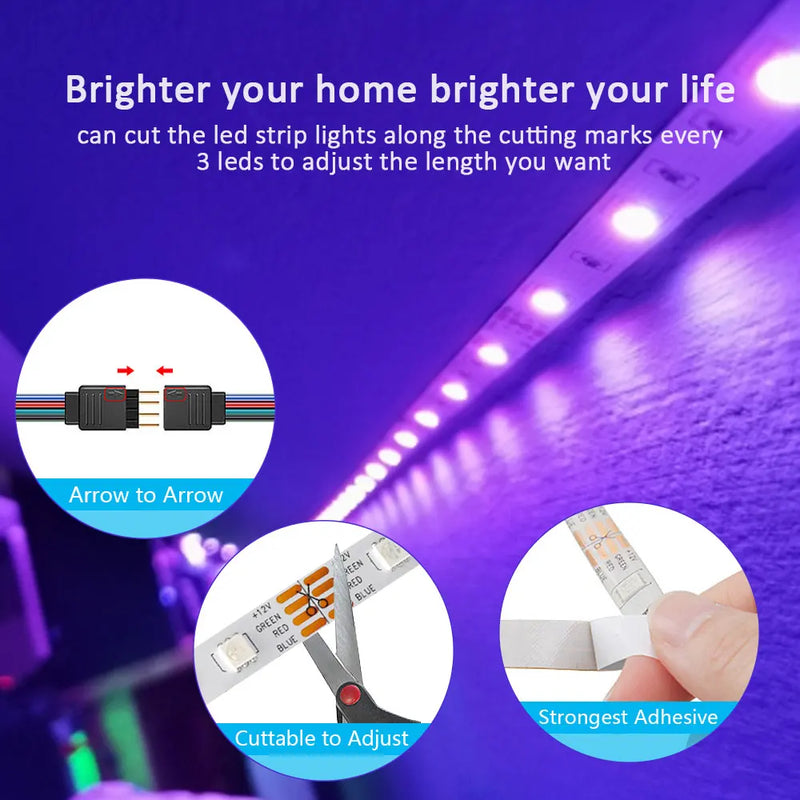 Fita de LED com controle