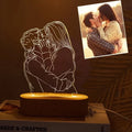 Luminária 3D Personalizada com Foto – Presente Criativo com Gravação para Casamento, Aniversário, Natal