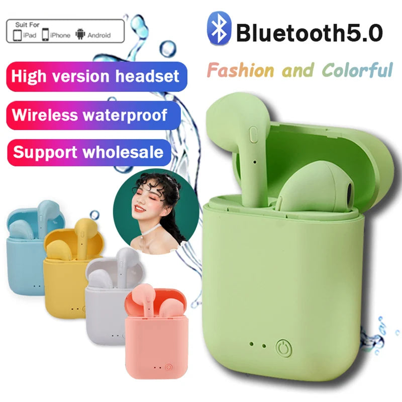Fone Bluetooth I12 Macaron – Esportivo, Binaural e Sem Fio com Bluetooth 5.0