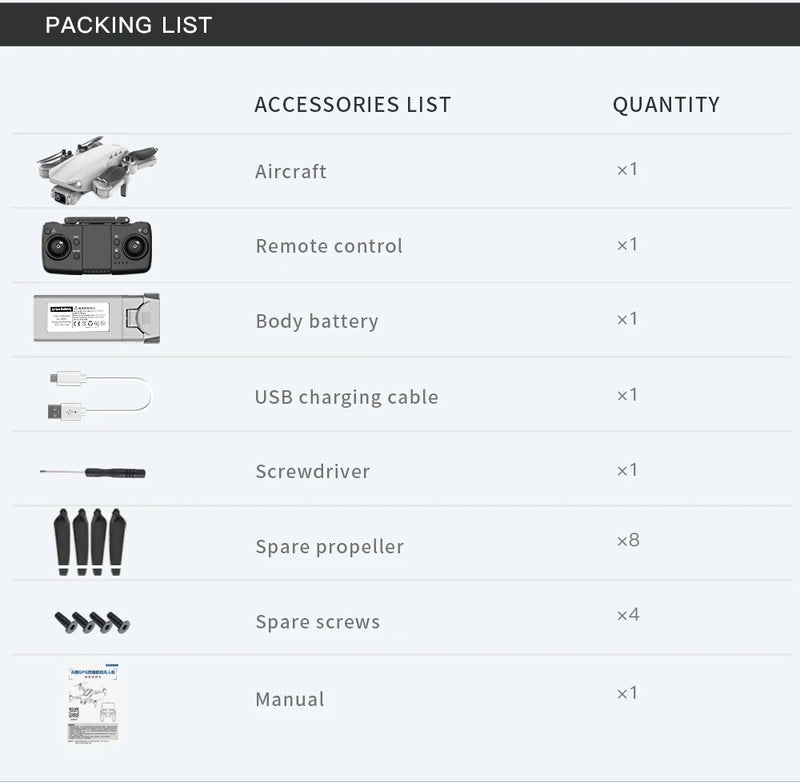 Drone profissional 4K com GPS
