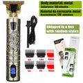 Máquina Profissional Dragão Acabamento Sem Fio Cabelo Barba Pezinho Personalizada Com Limitador de Lamina Ajustável Recarregável 4 Pentes Óleo Escovinha Kit Conjunto Aparador Acabamento