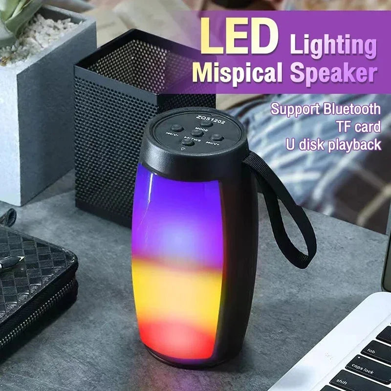 Alto-Falante Sem Fio , Rádio FM SUPER BASS BLUETOOTH Com Luzes LED Arco-Íris