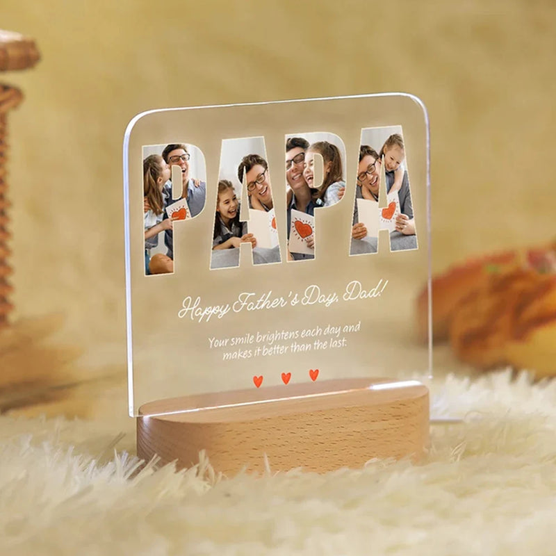 Luminária 3D Personalizada com Foto – Presente Criativo com Gravação para Casamento, Aniversário, Natal
