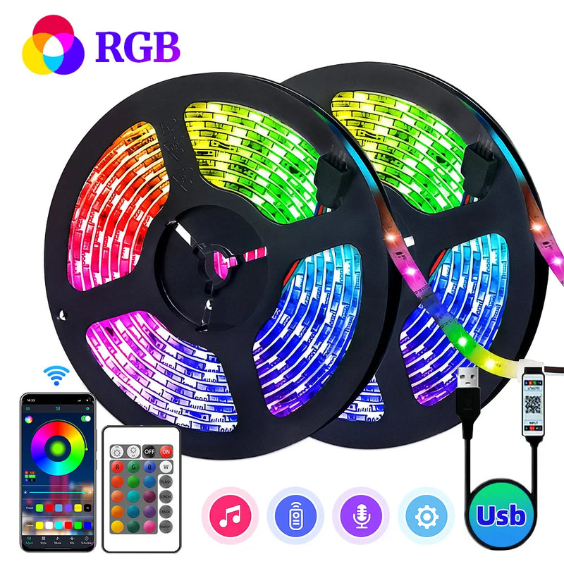 Fita de LED com controle