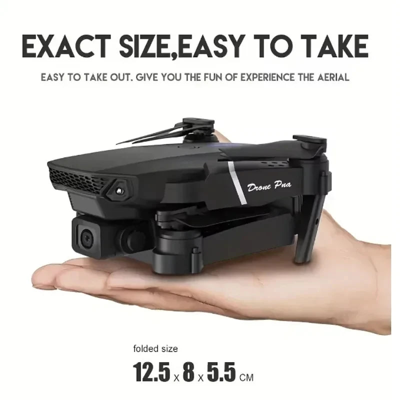 Drone E88 4K Wi-Fi FPV Dobrável com Câmera HD e Altitude Segura