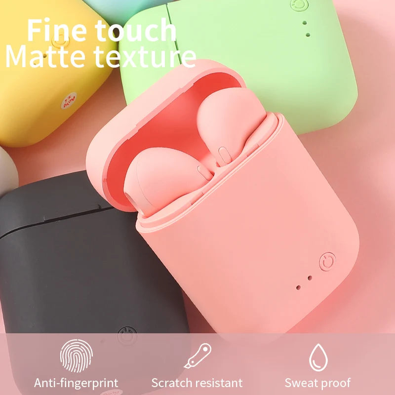 Fone Bluetooth I12 Macaron – Esportivo, Binaural e Sem Fio com Bluetooth 5.0