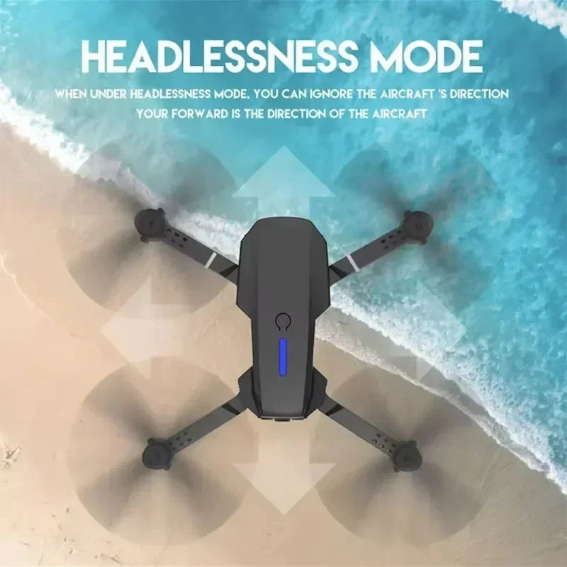 Drone E88 4K Wi-Fi FPV Dobrável com Câmera HD e Altitude Segura