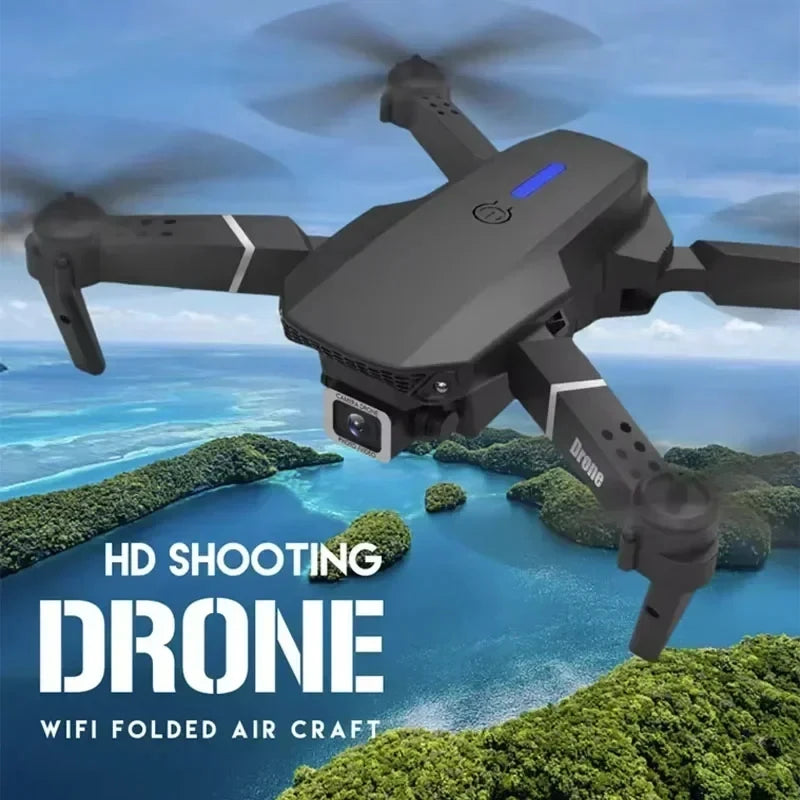 Drone E88 4K Wi-Fi FPV Dobrável com Câmera HD e Altitude Segura