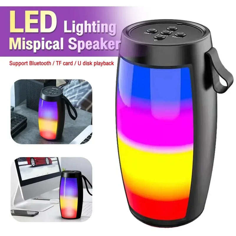 Alto-Falante Sem Fio , Rádio FM SUPER BASS BLUETOOTH Com Luzes LED Arco-Íris