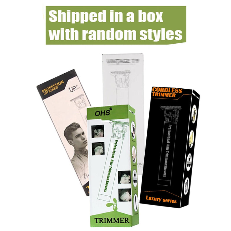 Máquina Profissional Dragão Acabamento Sem Fio Cabelo Barba Pezinho Personalizada Com Limitador de Lamina Ajustável Recarregável 4 Pentes Óleo Escovinha Kit Conjunto Aparador Acabamento