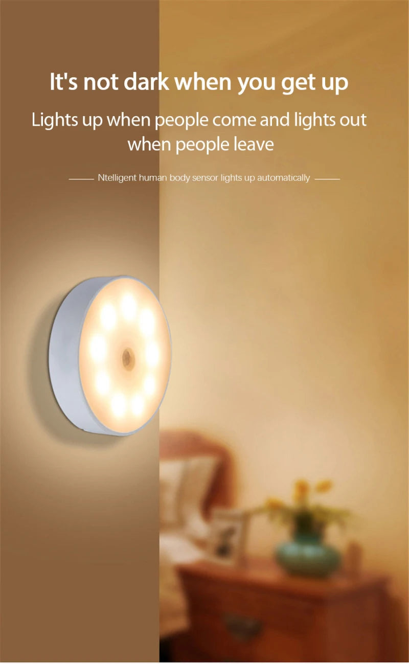 Lampada de led noturna com sensor de presença