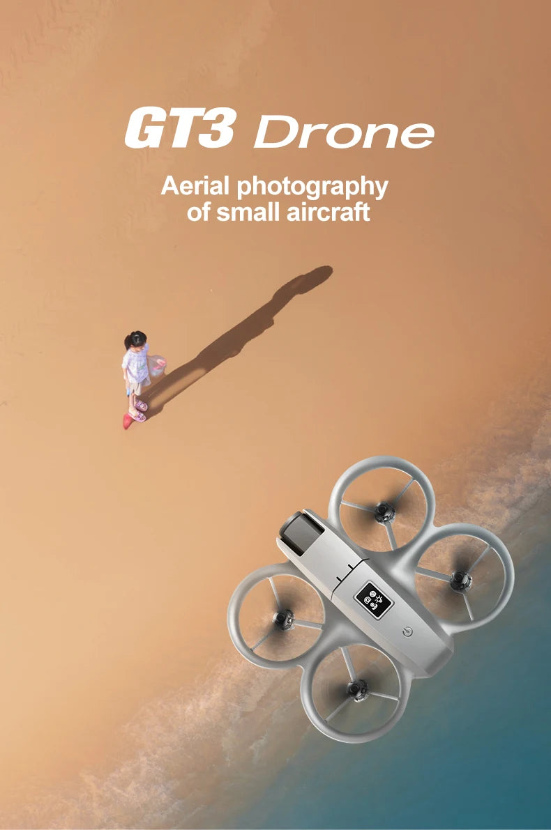 Drone GT3 MINI Original com Câmera Dupla 8K – Controle Remoto, GPS e Fotografia Aérea Profissional