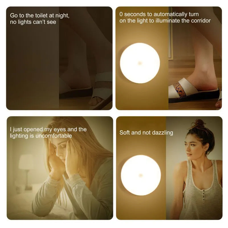 Lampada de led noturna com sensor de presença