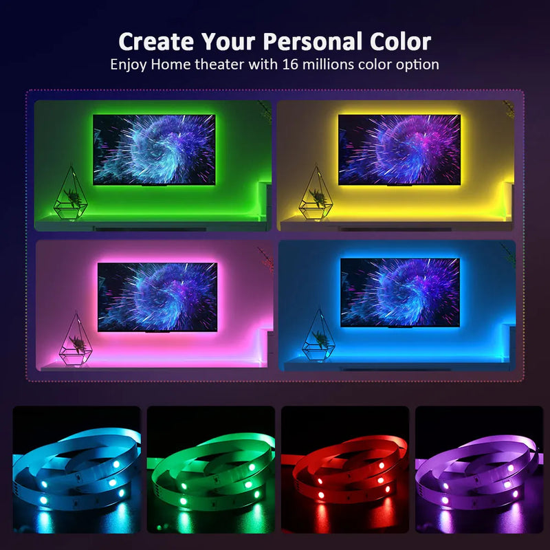 Fita de LED com controle