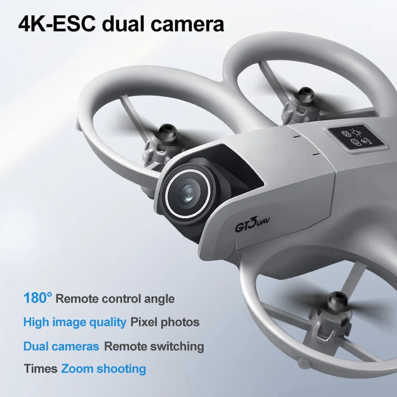 Drone GT3 MINI Original com Câmera Dupla 8K – Controle Remoto, GPS e Fotografia Aérea Profissional