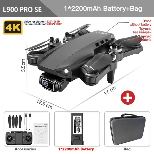 Drone profissional 4K com GPS