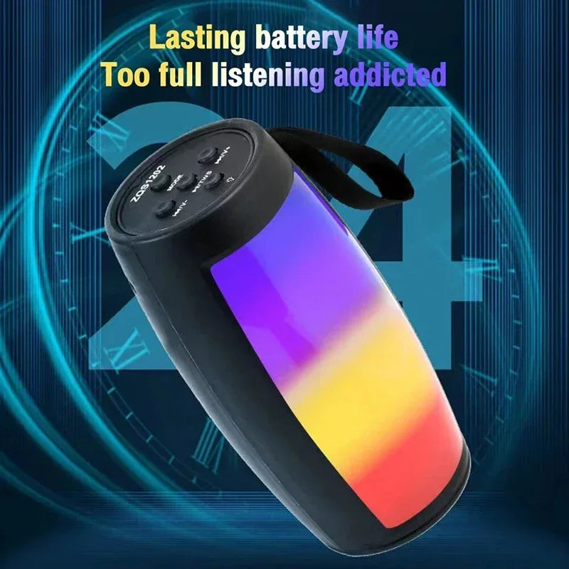 Alto-Falante Sem Fio , Rádio FM SUPER BASS BLUETOOTH Com Luzes LED Arco-Íris