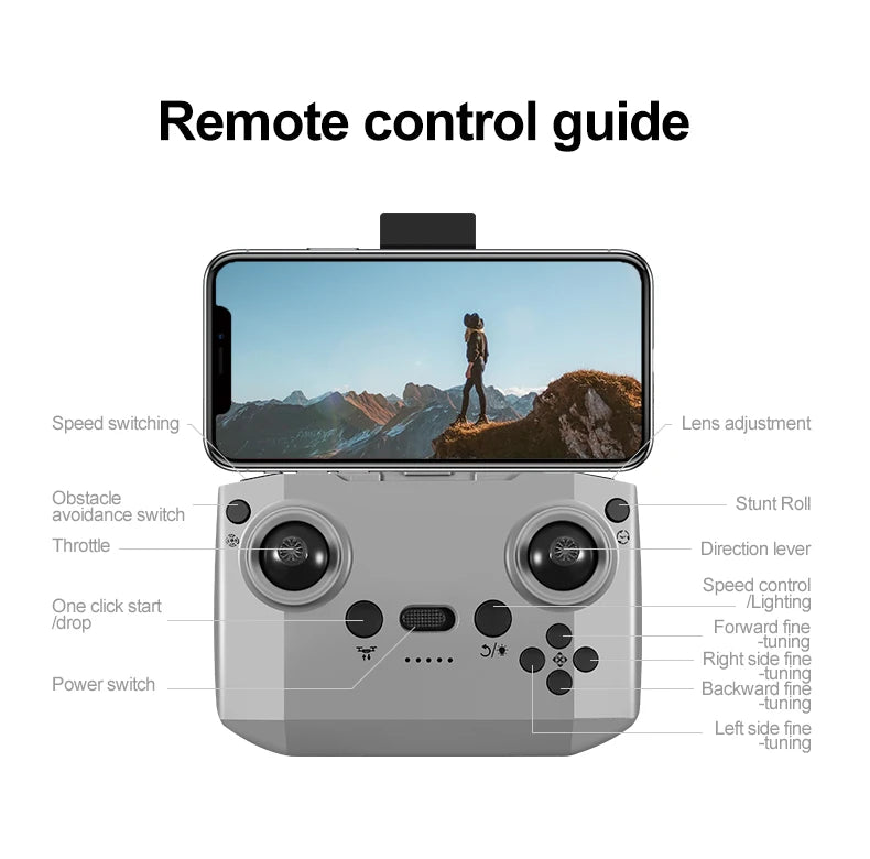 Drone GT3 MINI Original com Câmera Dupla 8K – Controle Remoto, GPS e Fotografia Aérea Profissional