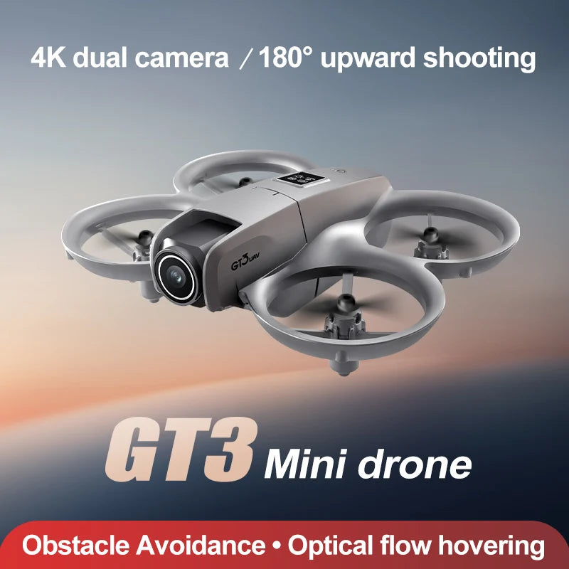 Drone GT3 MINI Original com Câmera Dupla 8K – Controle Remoto, GPS e Fotografia Aérea Profissional