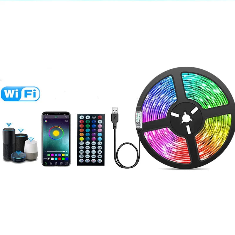 Fita de LED com controle
