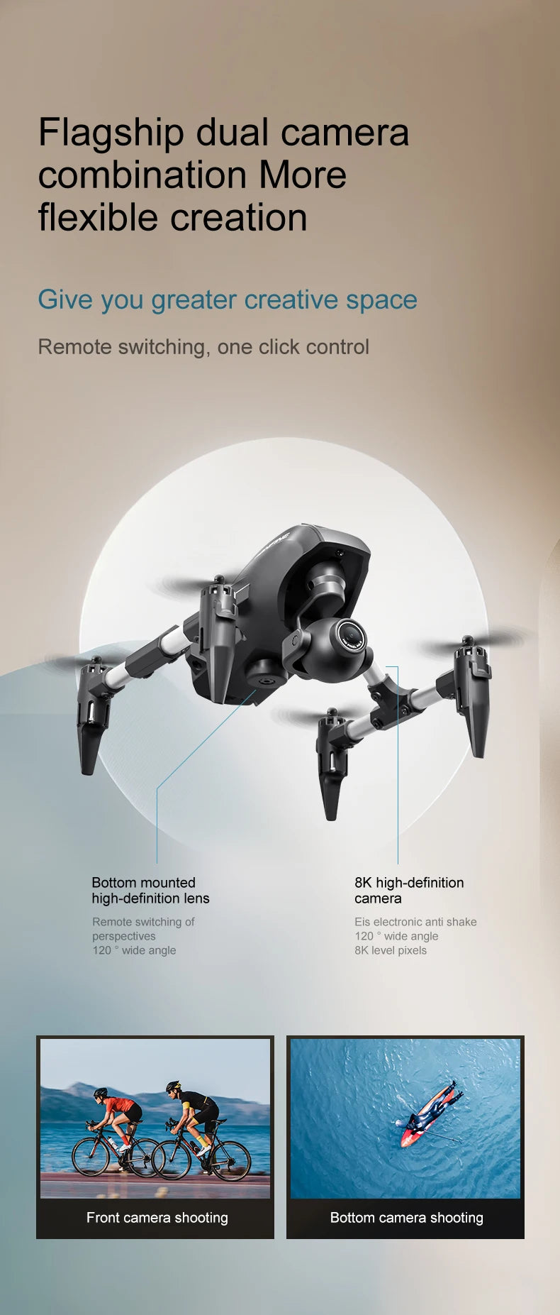 Drone 4DRC V42 Mini – Profissional com Câmera Dupla 8K HD, FPV e Wi-Fi