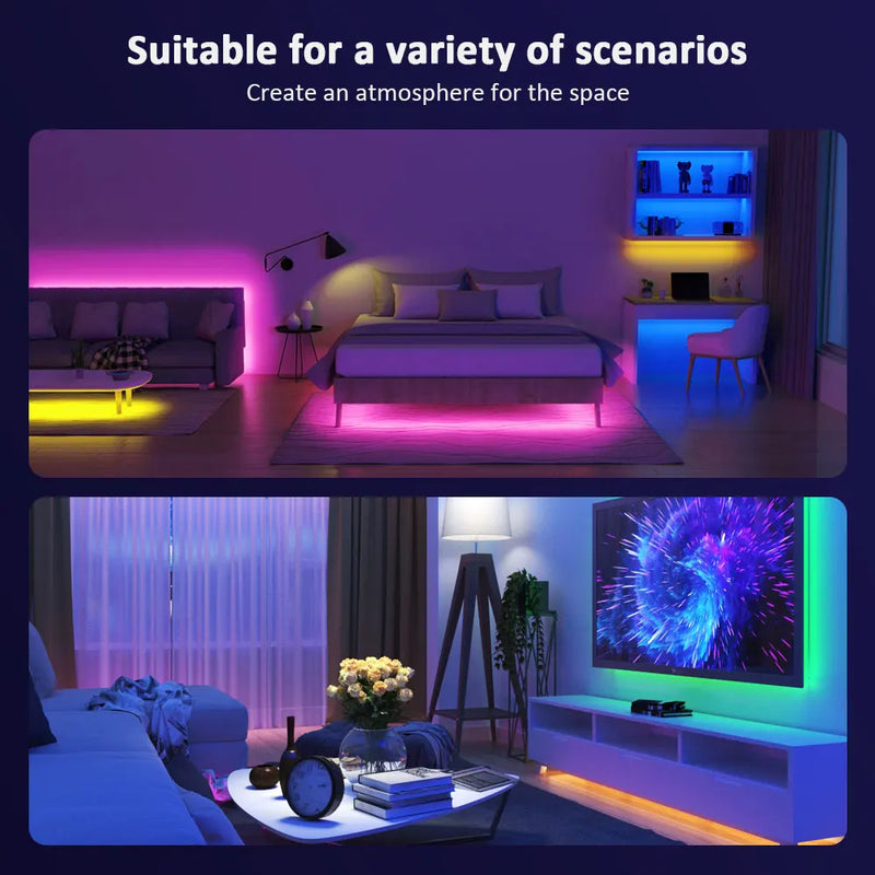 Fita de LED com controle