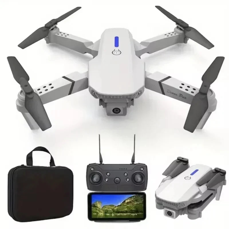 Drone E88 4K Wi-Fi FPV Dobrável com Câmera HD e Altitude Segura