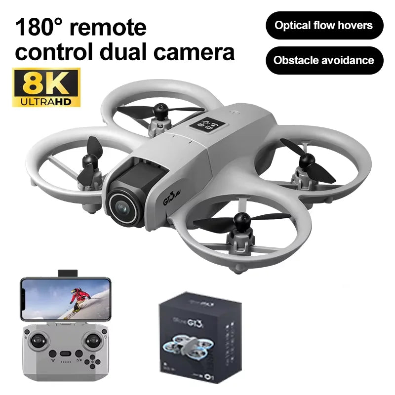Drone GT3 MINI Original com Câmera Dupla 8K – Controle Remoto, GPS e Fotografia Aérea Profissional