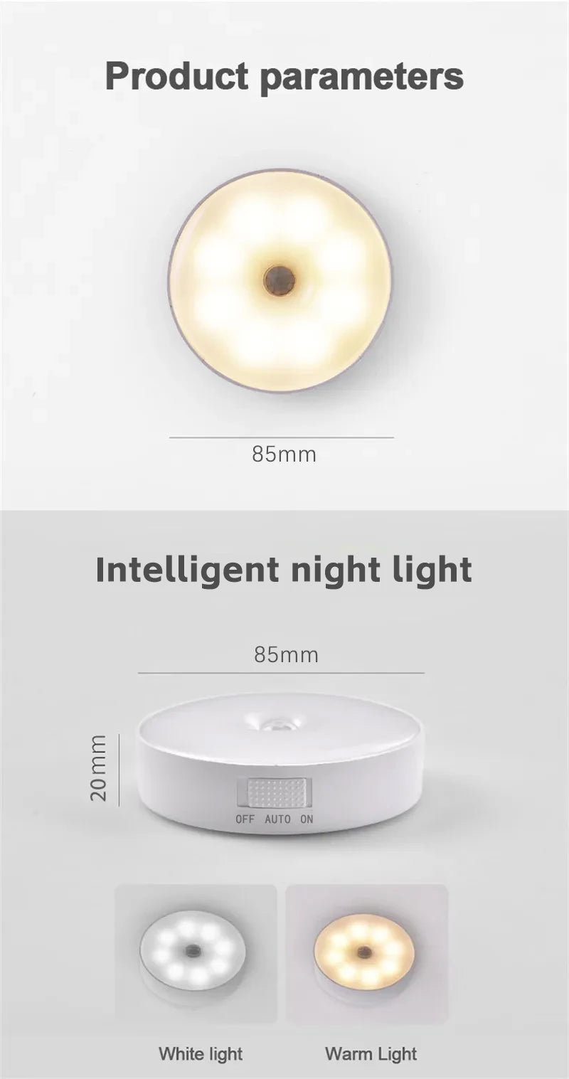 Lampada de led noturna com sensor de presença